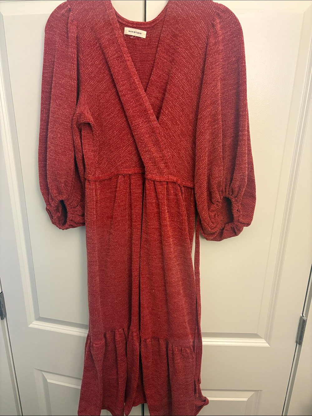 Max Studio Red Knit Top